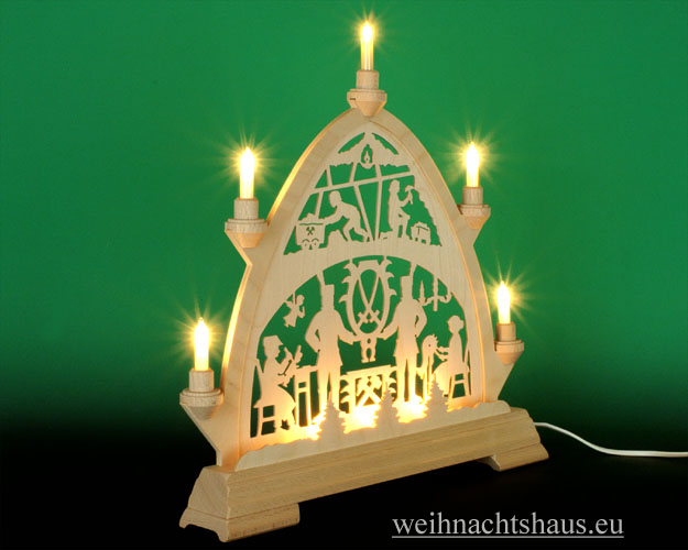 Lichterspitze Erzgebirge Bergmann Schwibbogen traditionell Tradition beleuchtet Bergmänner