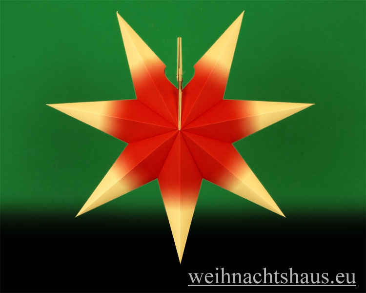 Stern mit Beleuchtung Weihnachtsstern Annaberger Fensterstern rot gelb Adventsterne