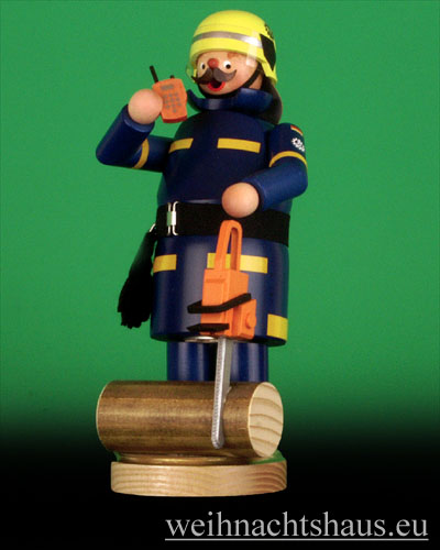 Räuchermann THW Räuchermann Technisches Hilfswerk Figur Geschenk für Mitarbeiter Seiffen Werksverkauf