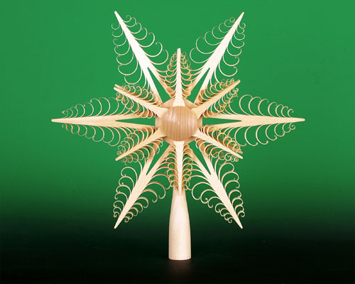 Christbaumspitze Holz Weihnachtsbaumspitze Spitze für Christbaum Lichterbaum Tannenspitze Erzgebirge