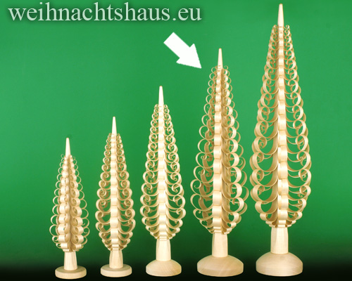 Spanbaum 40 cm Erzgebirge mit gerollten Span 40cm  Spanbäumchen