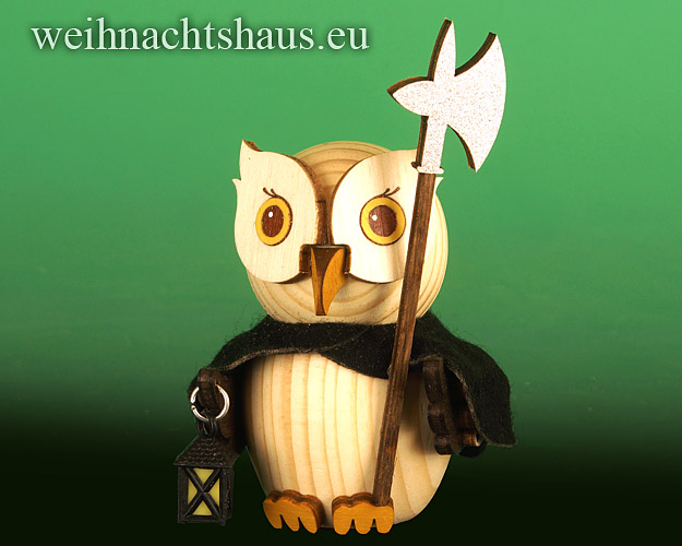Seiffen Weihnachtshaus - Eule    klein Eule Nachtwächter NEU 2020 - Bild 1