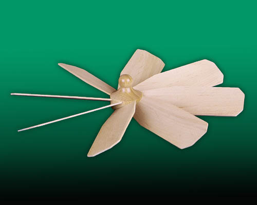 Seiffen Weihnachtshaus - Flügelrad 21cm Flügel fest - Bild 1