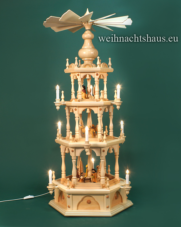 Weihnachtspyramide Erzgebirge Weihnachtspyramiden Pyramiden elektrisch über 1 Meter elektrische Pyramide Krippe