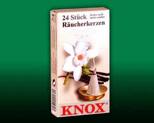 Räucherkerzen Vanille von Knox aus dem Erzgebirge