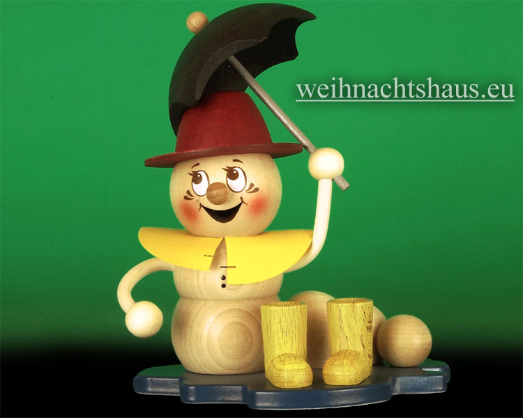 Räuchermann Wetter Regenschirm Räucherwurm Erzgebirge Regenwurm Kuhnert kaufen