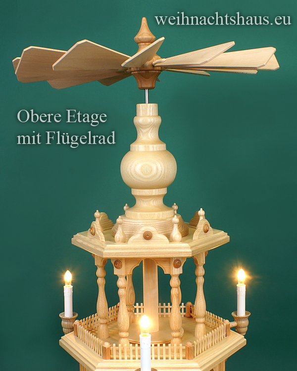 Weihnachtspyramide elektrisch leer Pyramide mit elektrischer Beleuchtung ohne Figuren Erzgebirge