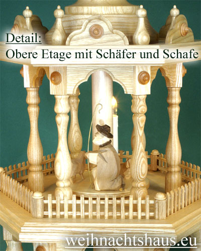 Weihnachtspyramide elektrisch groß Pyramide elektrische Pyramiden mit geschnitzten Krippefiguren
