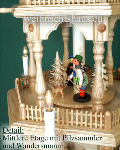 Erzgebirge Weihnachtspyramide elektrisch beleuchtet Pyramide 3 Stock groß