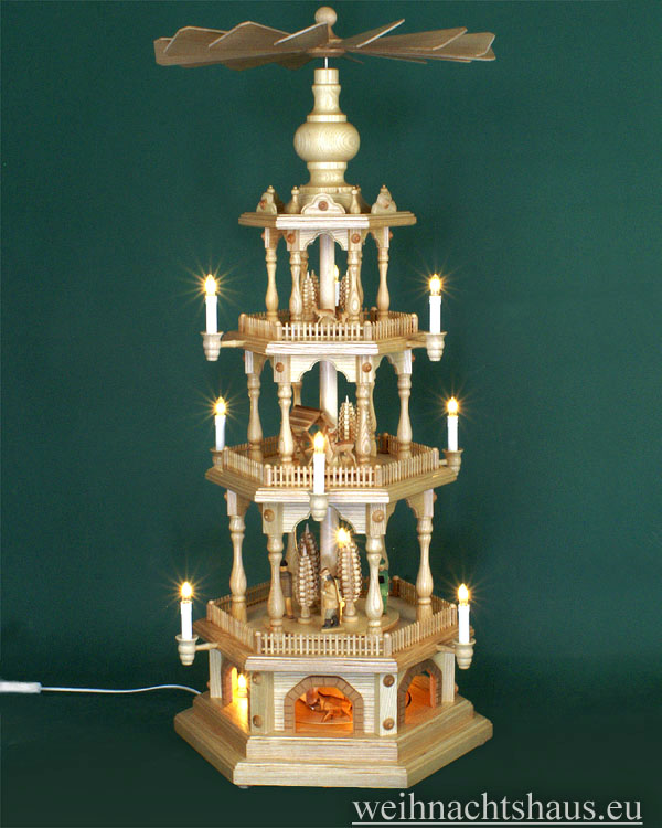 Weihnachtspyramide elektrisch Erzgebirge Pyramiden Weihnacht Pyramide beleuchtet