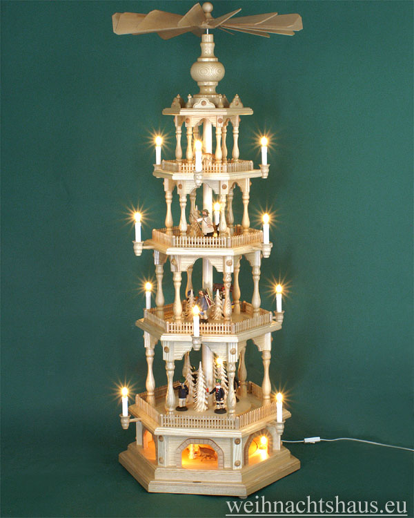 Weihnachtspyramide elektrisch groß Pyramiden Erzgebirge Pyramide Seiffen günstig kaufen Werksverkauf