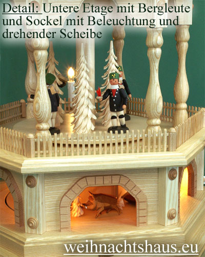 Weihnachtspyramide Erzgebirge groß elektrisch 4stöckig Pyramide weihnachten Seiffen