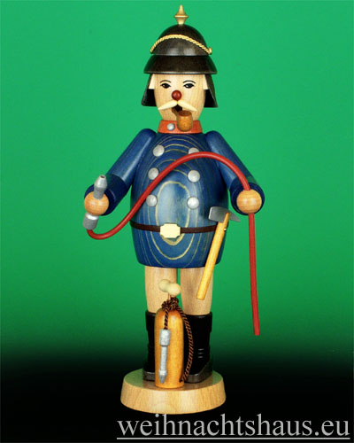 Räuchermann Feuerwehrmann Räuchermännchen Feuerwehr Brandschutz Werksverkauf Erzgebirge Geschenk für Feuerwehrmänner