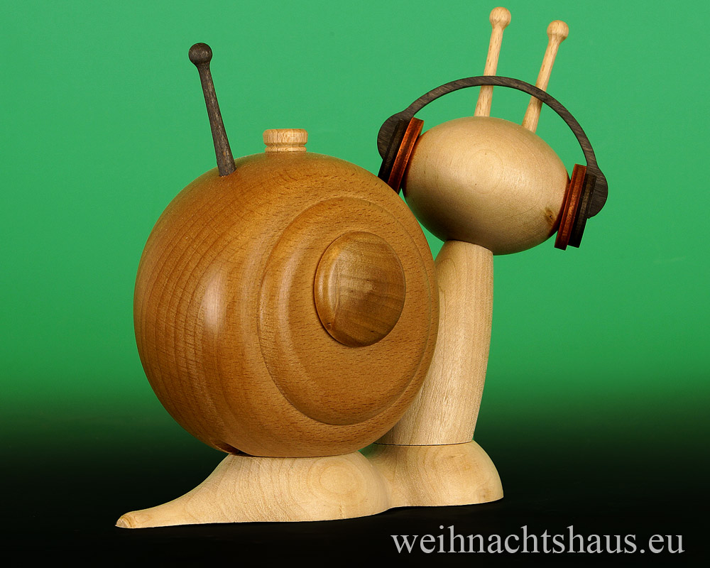 Räuchermann Erzgebirge Musik radio Sound Schnecke Räucherfigur kaufen