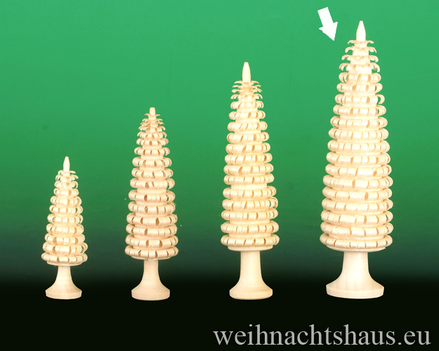 Rollbaum  Spanbaum mit gerollten Holz Locken mit Stamm 12 cm