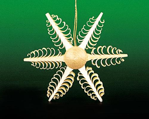 Baumbehang Erzgebirge aus Holz Holzspanstern Behang Weihnacht