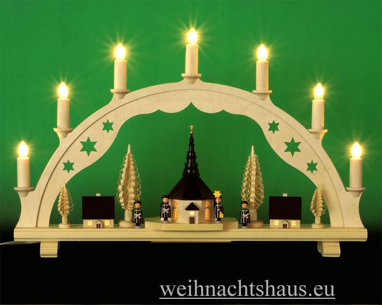 Schwibbogen Seiffen Kirche innen beleuchtet Seiffener Kirchen günstig kaufen