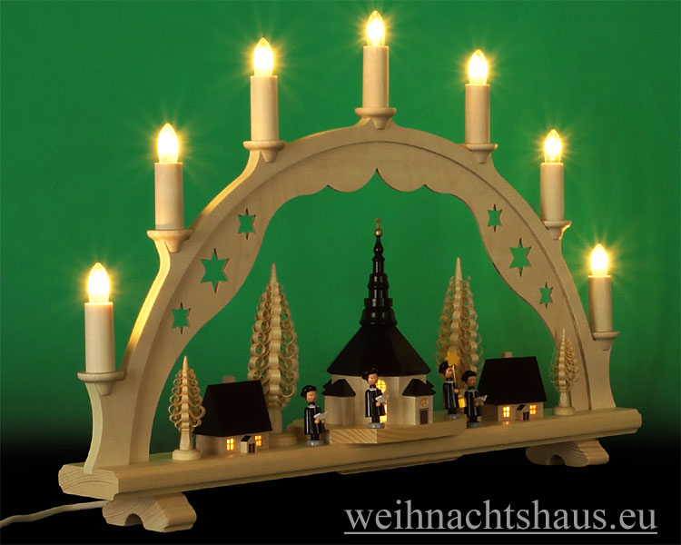 Schwibbogen Seiffener kirche Innen beleuchtete Kirchen Seiffen innenbeleuchtete Schwibbögendeko