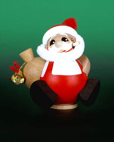 Seiffen Weihnachtshaus - <!--31-->Räuchermann sitzend Weihnachtsmann - Bild 1