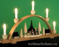 Seiffen Schwibbogen mit Kirche traditionell Seiffener Schwibbögen Lichterbogen Lichterbögen Dorf Weihnachtsmarkt Erzgebirge günstig kaufen