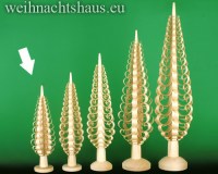 Seiffen Weihnachtshaus - Spanbaum Erzgebirge mit gerollten Span 25cm - Bild 1