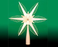 Christbaum Spitze Tannenbaumspitze Holz Christbaumspitze Weihnachtsbaumspitze Holz Erzgebirge Spanbaumspitze Spitze Stern Seiffen