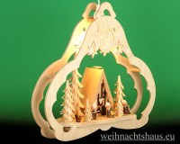 Erzgebirge Fensterbild aus Holz Wichtel elektrisch beleuchtet Wichtelwald Holzdeko Fensterdeko Wichtelräuchermännchen Wichteln