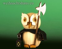 Seiffen Weihnachtshaus - Eule klein Eule Nachtwächter NEU 2020 - Bild 1