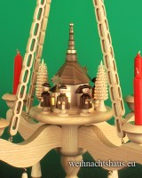 Hängepyramide Seiffen Erzgebirge Hängeleuchter Seiffener Kirche innenbeleuchtet