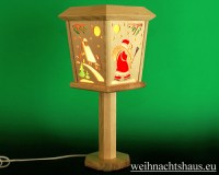 Seiffen Weihnachtshaus - Weihnachtslaterne stehend Erzgebirge 4 seitig groß Weihnachten - Bild 1