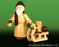 Thiel Winterkinder Neuheit Thiele Romy Figuren Neuheiten Miniatur natur Weihnachtsmann mit Schlitten