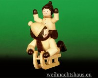 Thiel Figuren Winterkinder Erzgebirge Winterkinder natur Rodelspaß Winterfiguren Kinderfiguren