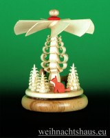 Weihnachtspyramide klein Miniatur Minipyramide Miniaturpyramide stehend Wald