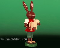Osterhase Erzgebirge Neuheit Holz Osterhasen Holzosterhasen mit Osterlamm Neuheiten Holzosterhasen Preißler Thomas