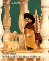 Seiffen Weihnachtshaus - Weihnachtspyramide 80 cm Pyramide mit elektrischer Beleuchtung mit Krippefiguren - Bild 2