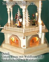 Weihnachtspyramide elektrisch Seiffen  Pyramide 3 Stock traditionell Erzgebirge Werksverkauf 