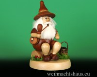 Räuchermann Wichtel Wichtelräuchermann aus Holz online kaufen Wichtelfigur Holzwichtel sitzend Zapfenwichtel Wichtelhausen Gnom