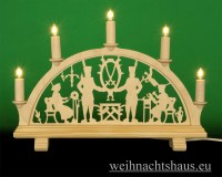 Schwibbogen Erzgebirge traditionelle Schwibbogendekoration  Bergmann Schwibbogenbeleuchtung Lichterbogen Schwibbogenkerzen