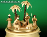 Seiffen Weihnachtshaus - <!--01-->Spieldose Erzgebirge Christi Geburt - Bild 2