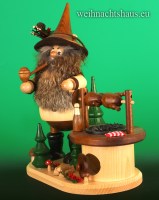 Seiffen Weihnachtshaus - <!--05-->Räuchermann Wichtel am Grill Erzgebirge - Bild 2